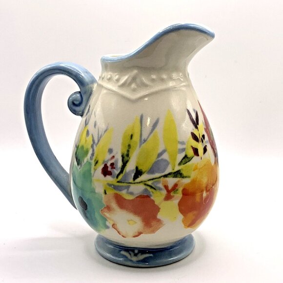 Pioneer Woman Other - Pioneer Woman Willow Mini Pitcher 11.4 Oz Cream Milk Stoneware